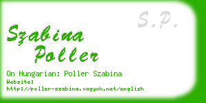 szabina poller business card